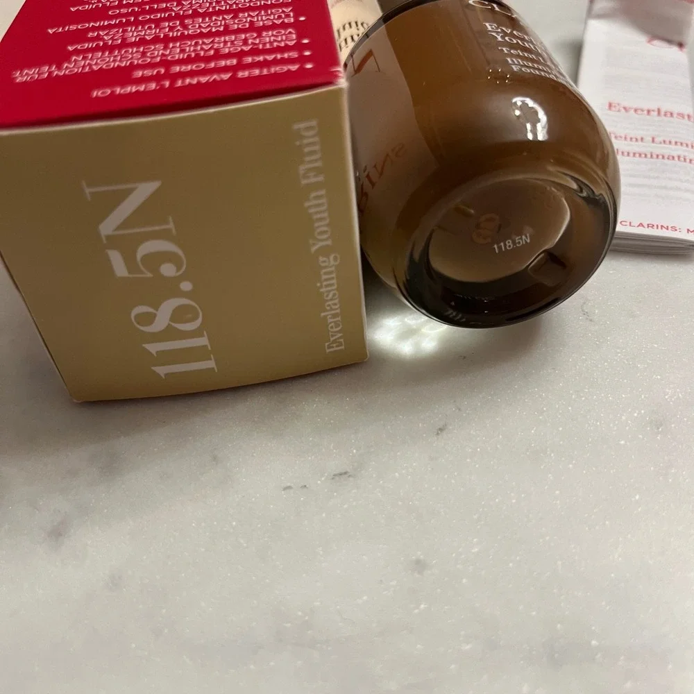 CLARINS 118.5N Foundation Everlasting Youth Fluid Liquid‎ Makeup Beauty 30ml 1oz